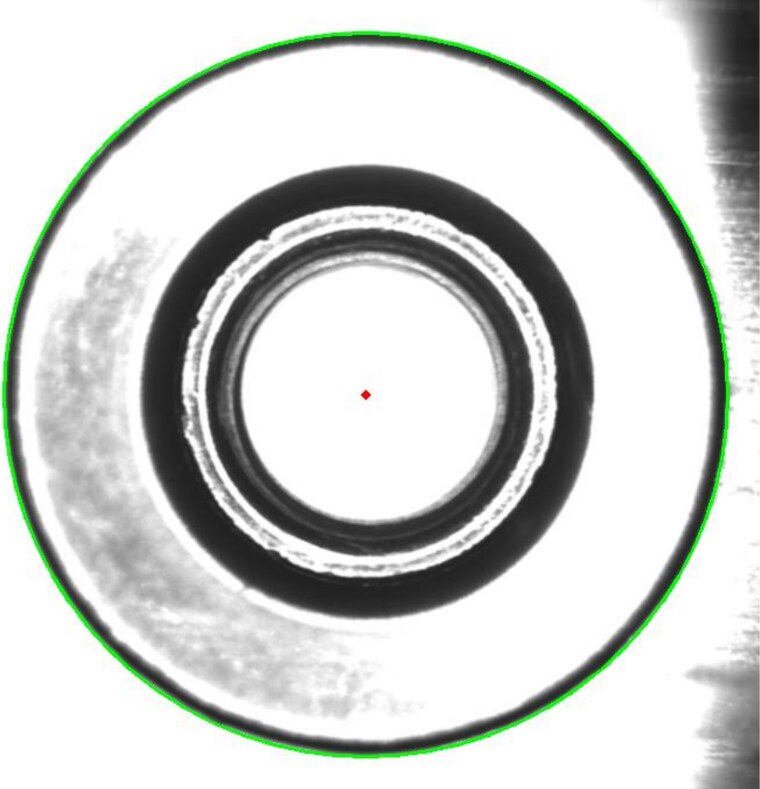 Machine-vision screw localization with circle detection